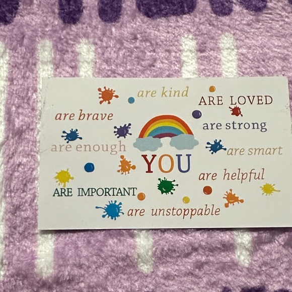 2 Boho Resin Beaded Stretch Bracelets w/ Heart Charm & positive affirmation card - Picture 6 of 6